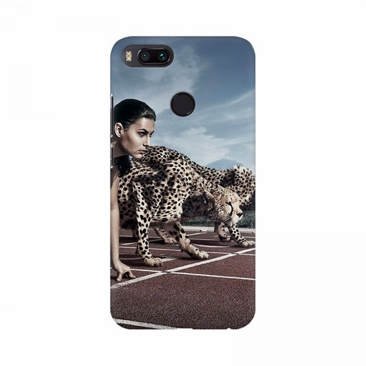 Clasymist Cheetah and young women in Race Mobile case cover