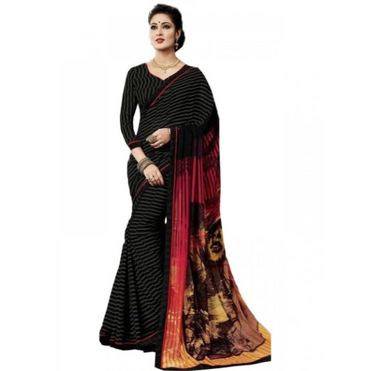 Clasymist Womens Georgette Digital Printed Saree (Multi, 6.25 Mtr)