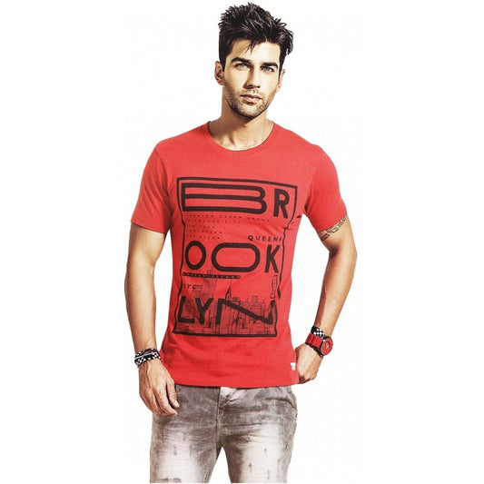 Clasymist Mens Hosiery Printed Men Tshirts (Red, S)