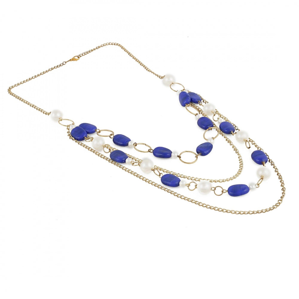 Clasymist Blue Beads Fashion Necklace