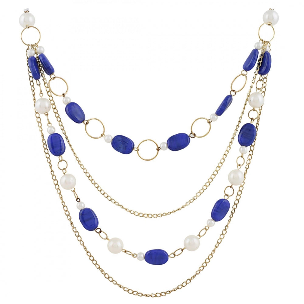 Clasymist Blue Beads Fashion Necklace