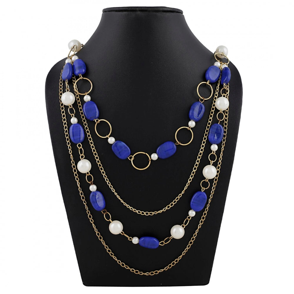 Clasymist Blue Beads Fashion Necklace