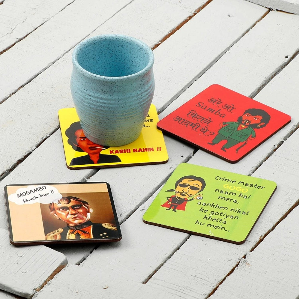 Clasymist Wooden Coasters for Tea Coffee (Set of 4)