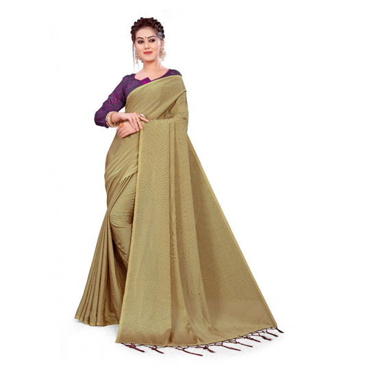 Clasymist Women's Heavy Georgette Saree(Beige ,5-6Mtrs)