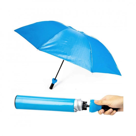 Clasymist Bottle Umbrella Double Layer Folding Portable With Bottle Cover (Color: Assorted)