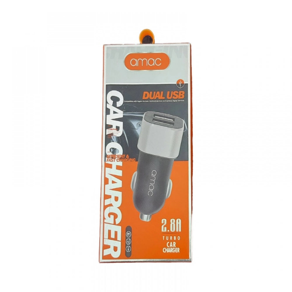 Clasymist Amac Dual Usb Car Charger 2.8A (Color: Assorted)