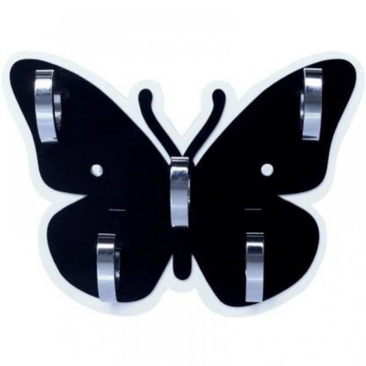 Clasymist Butterfly Hook Key Holder with 5 Hanging Key Hook (Color: Assorted)