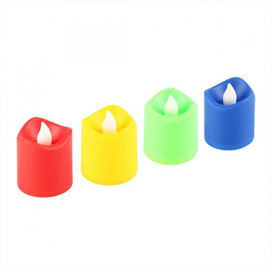 Clasymist 12 Pieces Festival Decorative LED Tealight Candles (Color: Assorted)