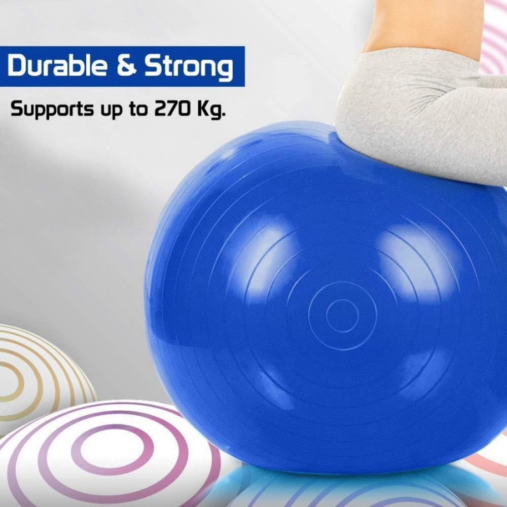 Clasymist Burst Exercise Gym Ball 75cm with Pump (Color: Assorted)