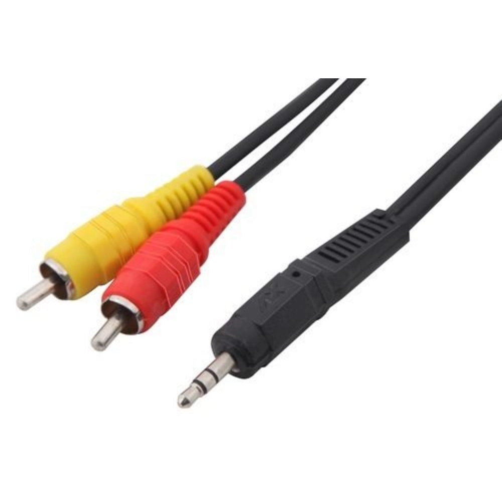 Clasymist 3.5mm Stereo Audio Male to 2RCA Male EP to 2RCA 1.5 Yards Connects Mobile and Home Theatre (Black)