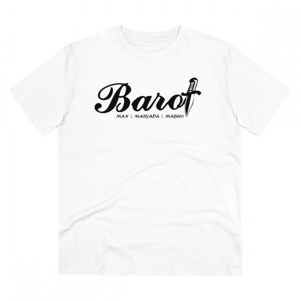 Clasymist Men's PC Cotton Cast Design Barot Printed T Shirt (Color: White, Thread Count: 180GSM)