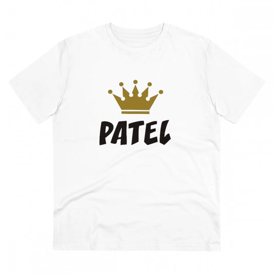 Clasymist Men's PC Cotton Patel Printed T Shirt (Color: White, Thread Count: 180GSM)