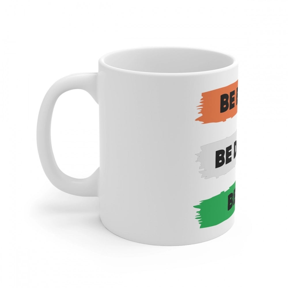 Clasymist Ceramic Be Brave Be Daring Be You Printed Coffee Mug (Color: White, Capacity:330ml)