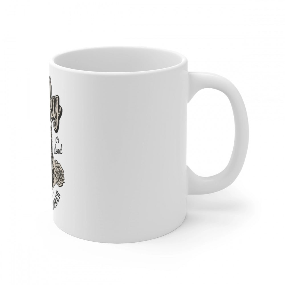 Clasymist Ceramic Gorila Desing Printed Coffee Mug (Color: White, Capacity:330ml)