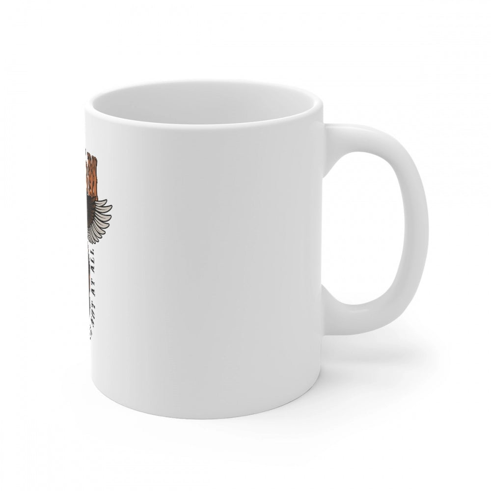 Clasymist Ceramic Gorila Desing Printed Coffee Mug (Color: White, Capacity:330ml)