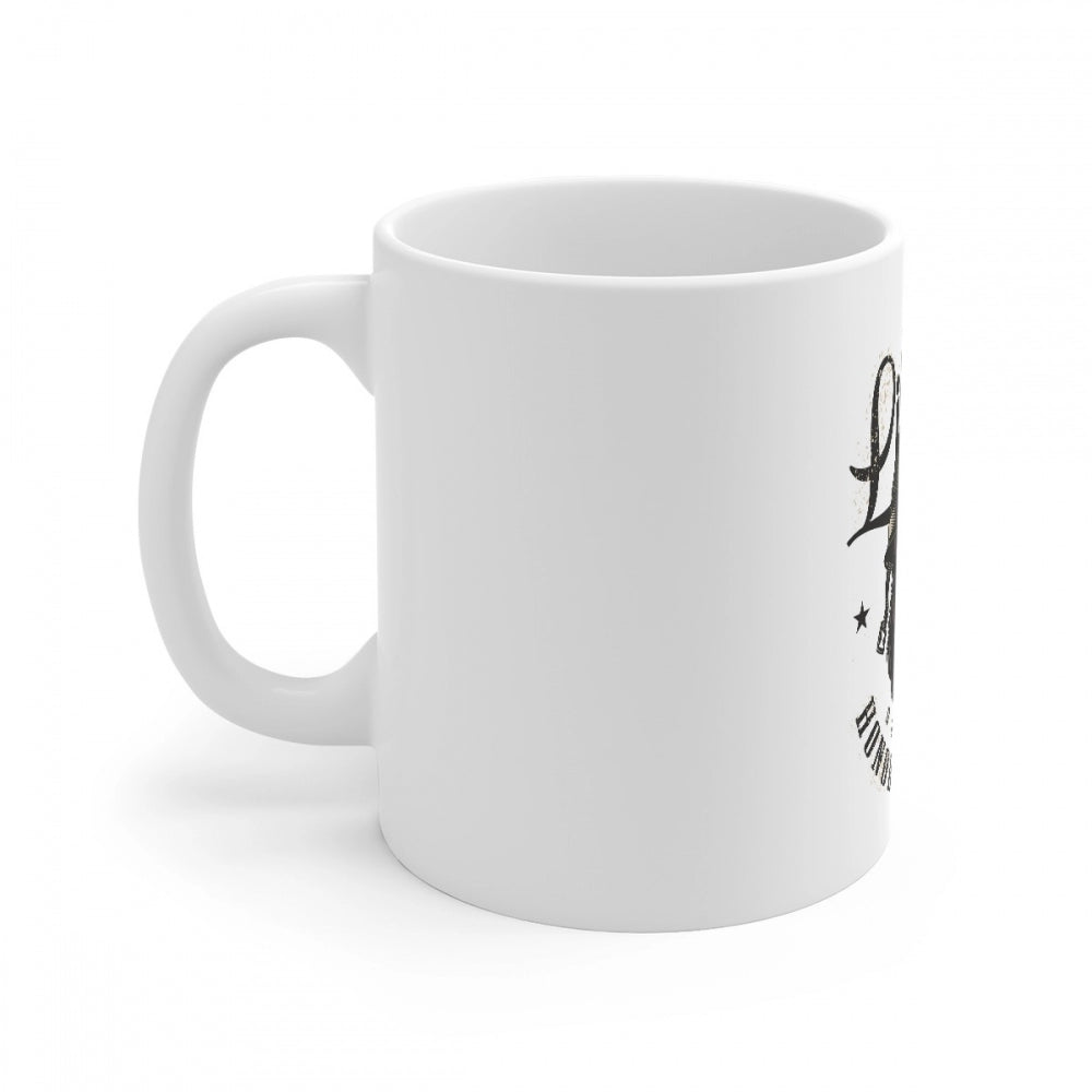 Clasymist Ceramic Gorila Desing Printed Coffee Mug (Color: White, Capacity:330ml)