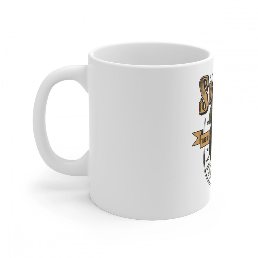 Clasymist Ceramic Gorila Desing Printed Coffee Mug (Color: White, Capacity:330ml)