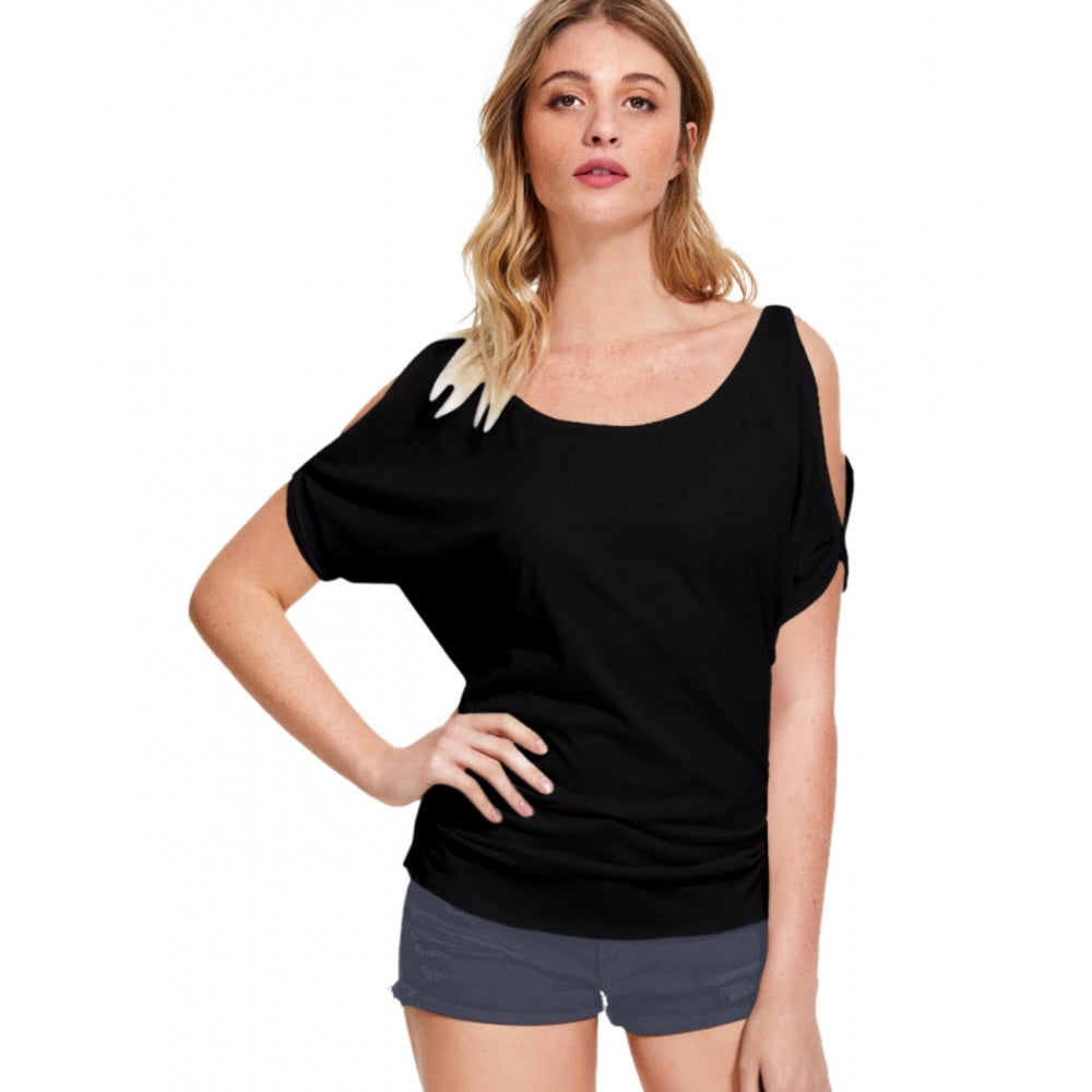 Clasymist Women's Western Wear Hosiery T Shirts (Black)