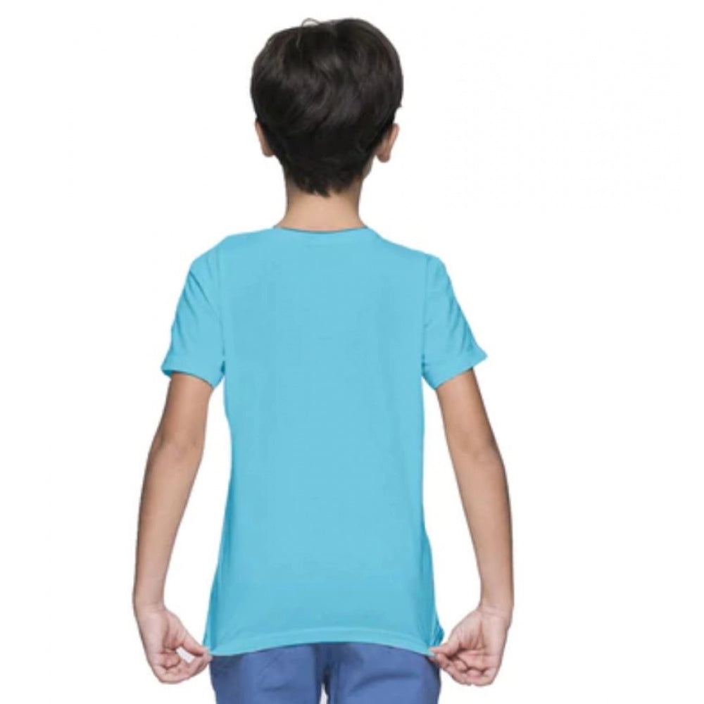 Clasymist Boys Cotton Baby Shark Half Sleeve TShirt (Blue)