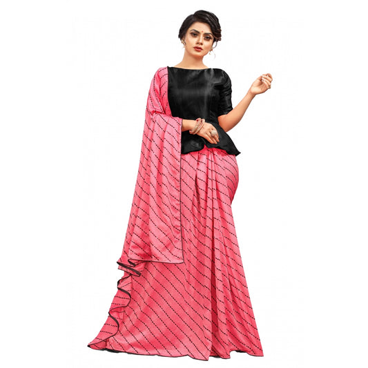 Clasymist Women's Vichitra Saree with Blouse (Gajari, 5-6 Mtrs)