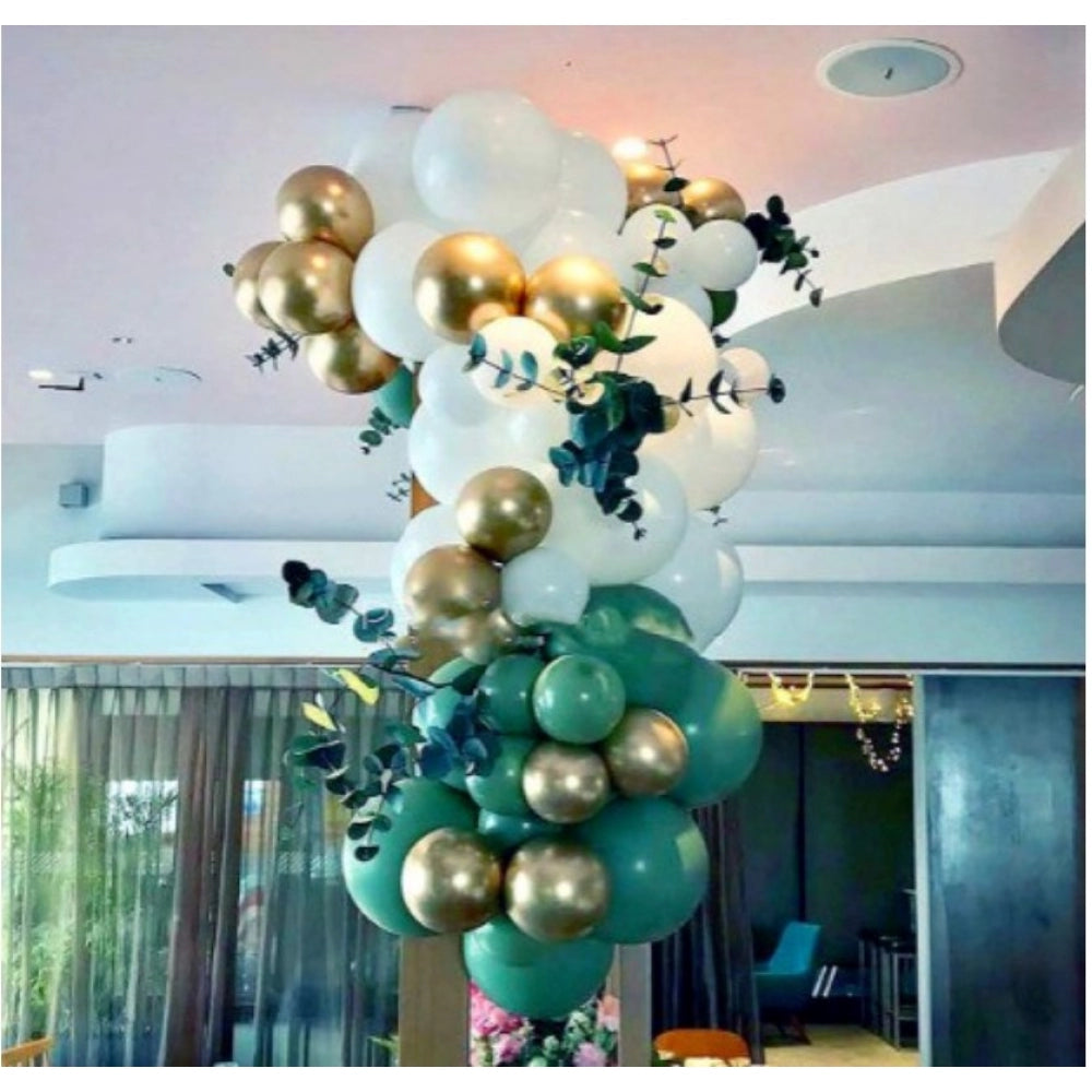 Clasymist Birthday Decoration Combo Of Gold Birthday Banner, Metallic Balloons, Balloonpump (Multicolor)