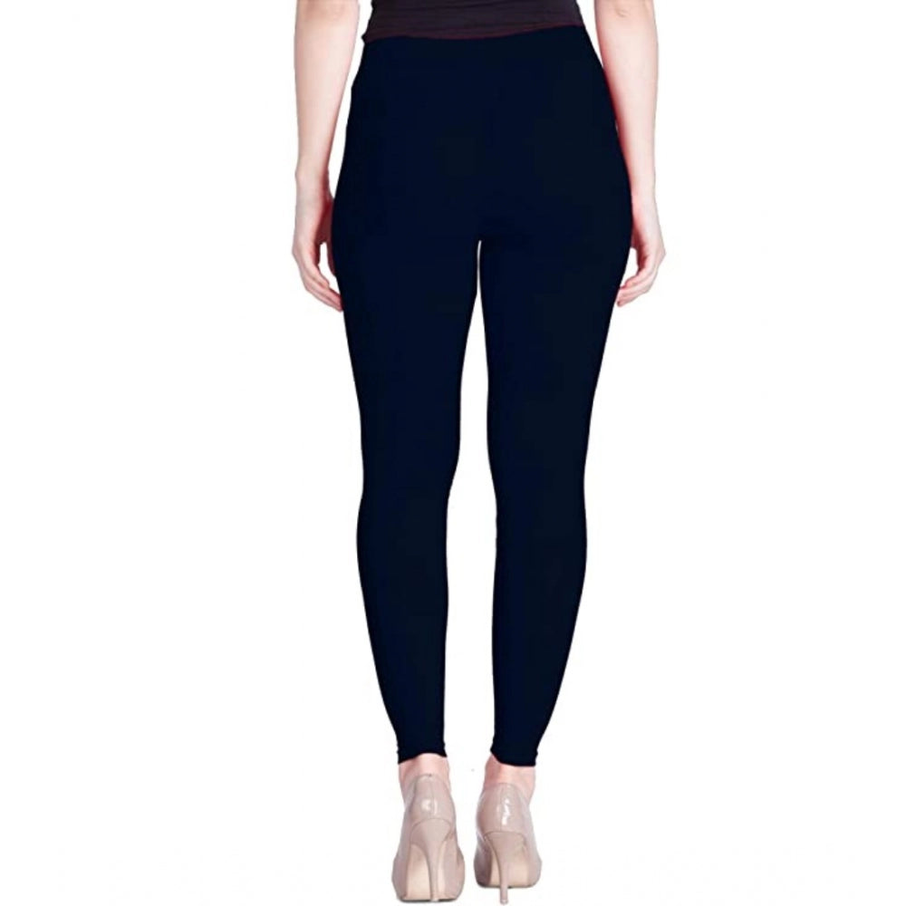 Clasymist Women's Cotton Stretchable Skin Fit Ankle Length Leggings (Navy Blue)