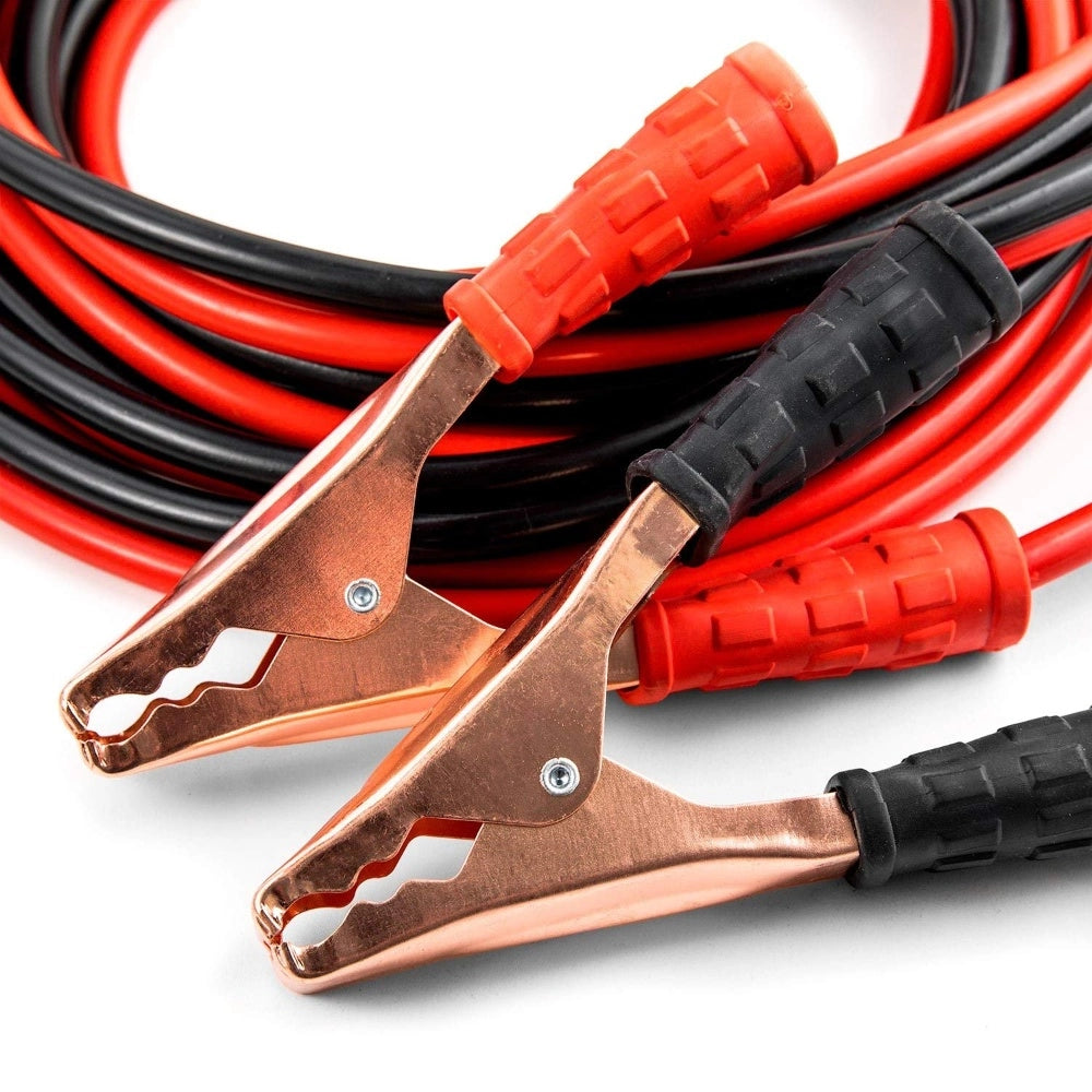 Clasymist 500 Amp Heavy Duty Jumper Booster Cables Anti Tangle Copper Care Universal For Car (Red)