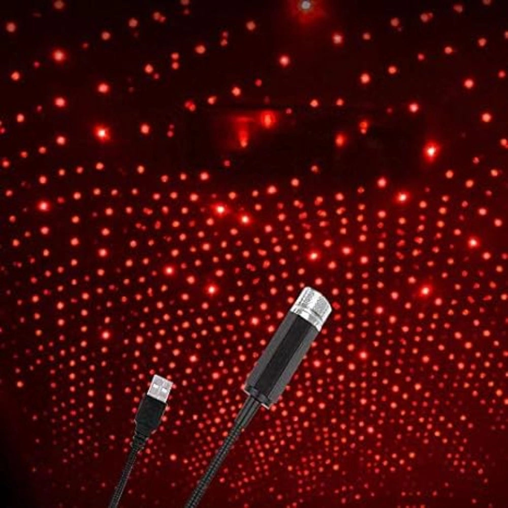 Clasymist Ambient Star Light 12V 360 Degree Rotation Use For Usb Party Decoration Disco Laser Light (Red)