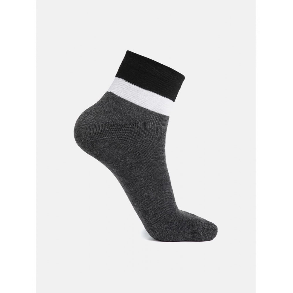 Clasymist 5 Pairs Men's Casual Cotton Blended Solid Ankle length Socks (Assorted)