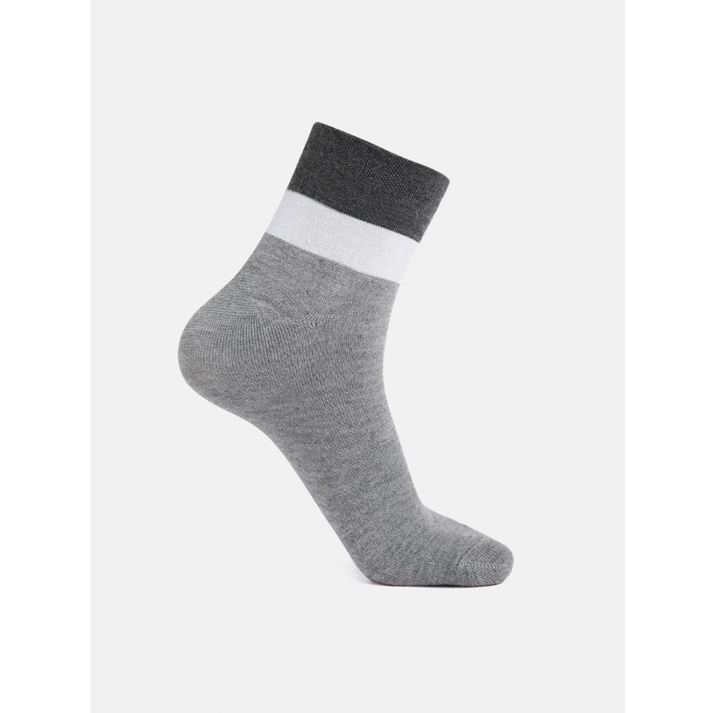 Clasymist 5 Pairs Men's Casual Cotton Blended Solid Ankle length Socks (Assorted)