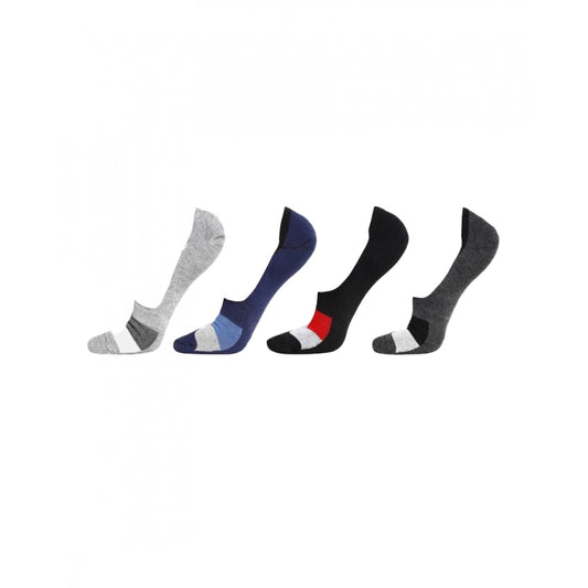 Clasymist 4 Pairs Unisex Casual Cotton Blended Printed No-show Socks (Assorted)