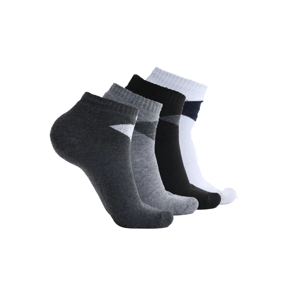 Clasymist 5 Pairs Men's Casual Cotton Blended Solid Mid-Calf length Socks (Assorted)