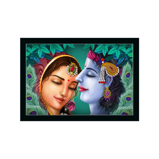 Clasymist Beautiful Radha Krishna Vinyl Sparkle Coated with Synthetic Photo Frame (Multicolor)