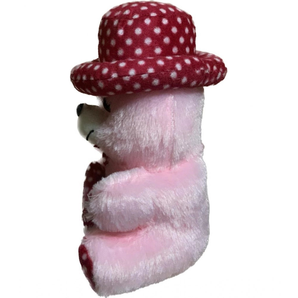 Clasymist Cap Teddy Bear with Heart (Pink)