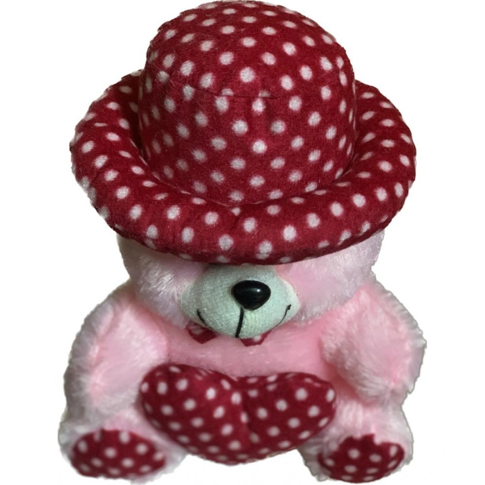 Clasymist Cap Teddy Bear with Heart (Pink)