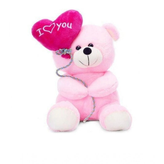 Clasymist Bear with Heart Love You Balloon (Pink)