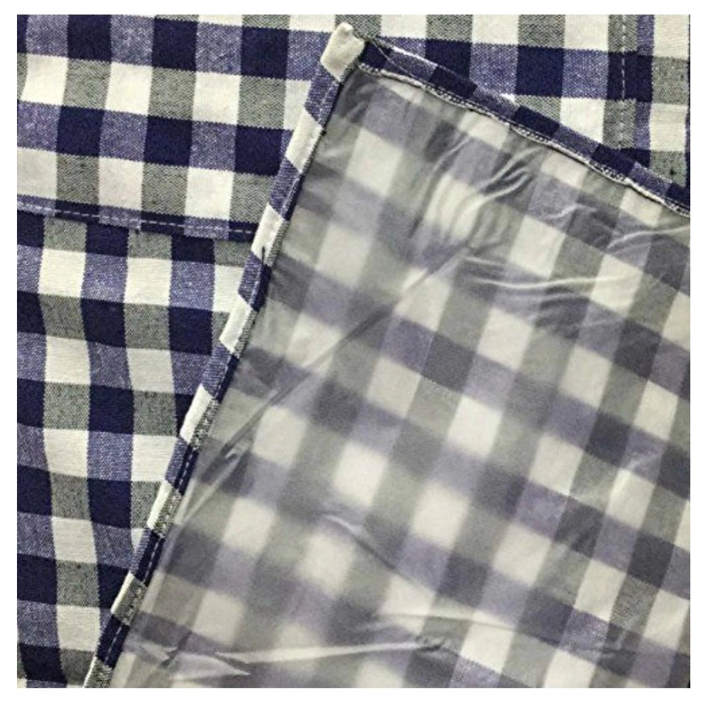 Clasymist Checked Cotton Aprons (Blue)