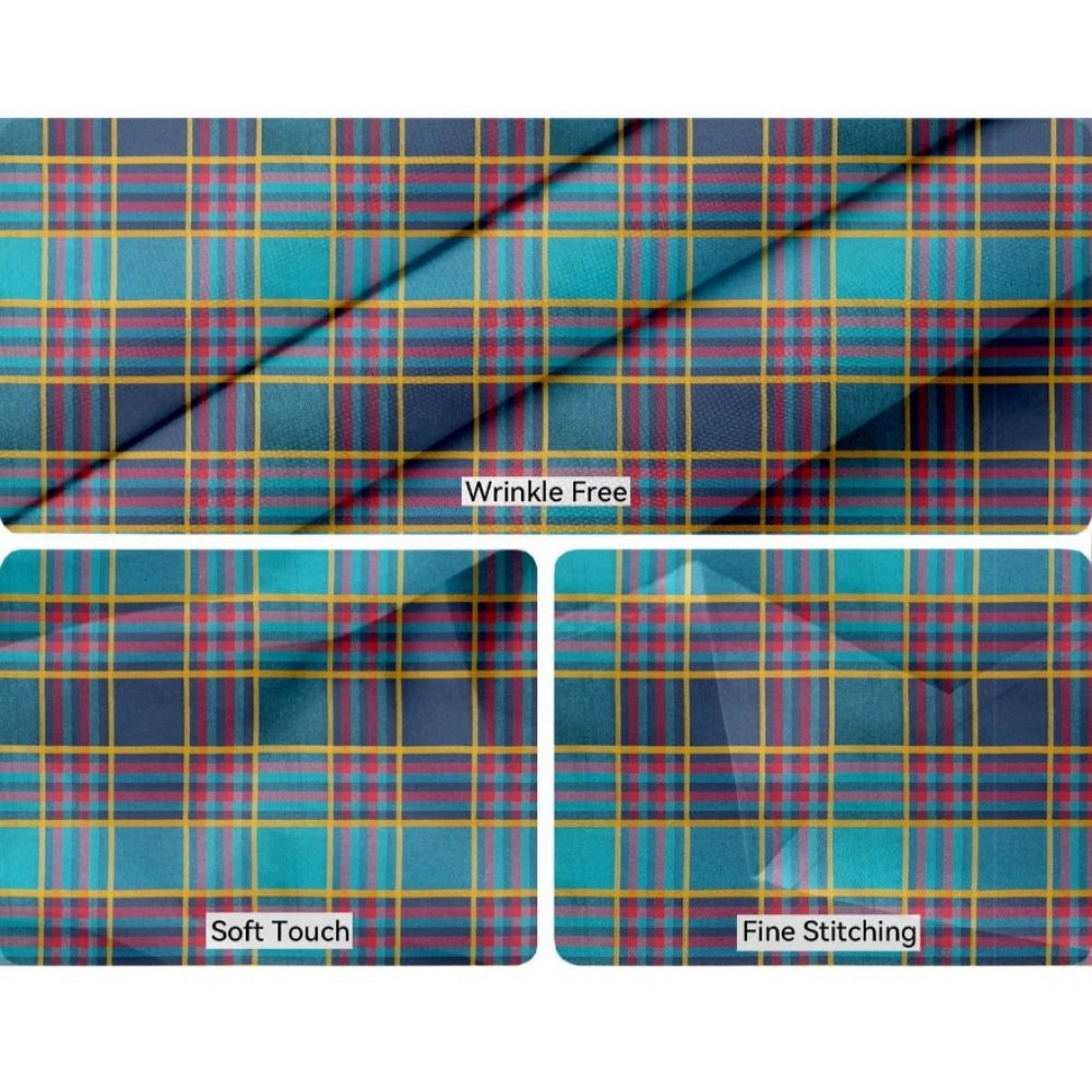 Clasymist Checked Cotton Place Mats Sets (Multicolor)