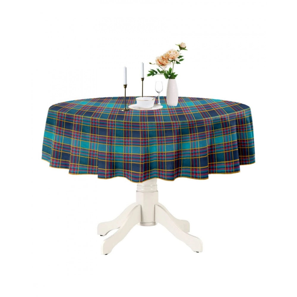 Clasymist Checked Cotton Checks Table Cloth (Multicolor)