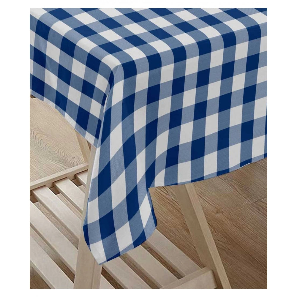 Clasymist Checked Cotton Checks Table Cloth (Blue)