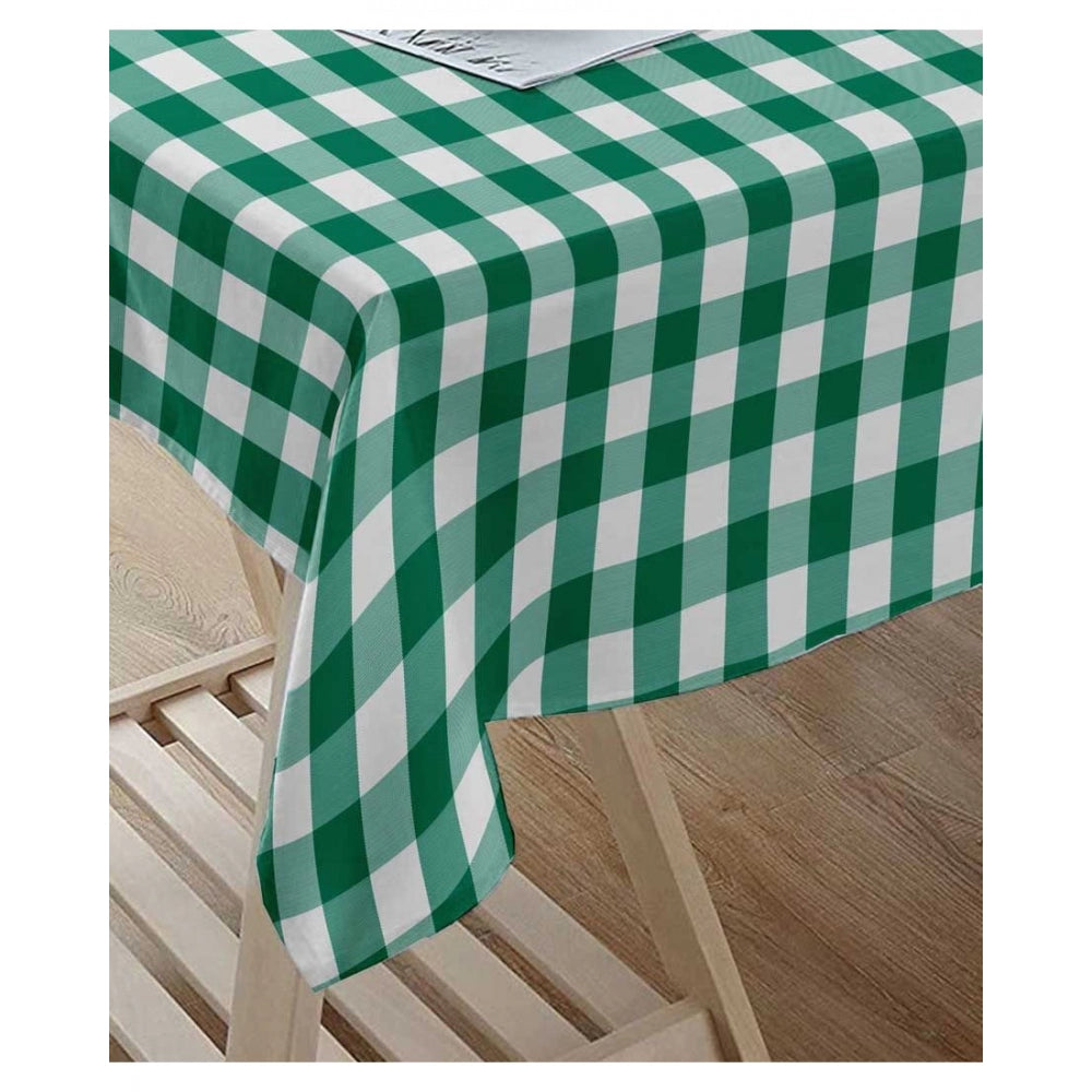 Clasymist Checked Cotton Checks Table Cloth (Light Green)