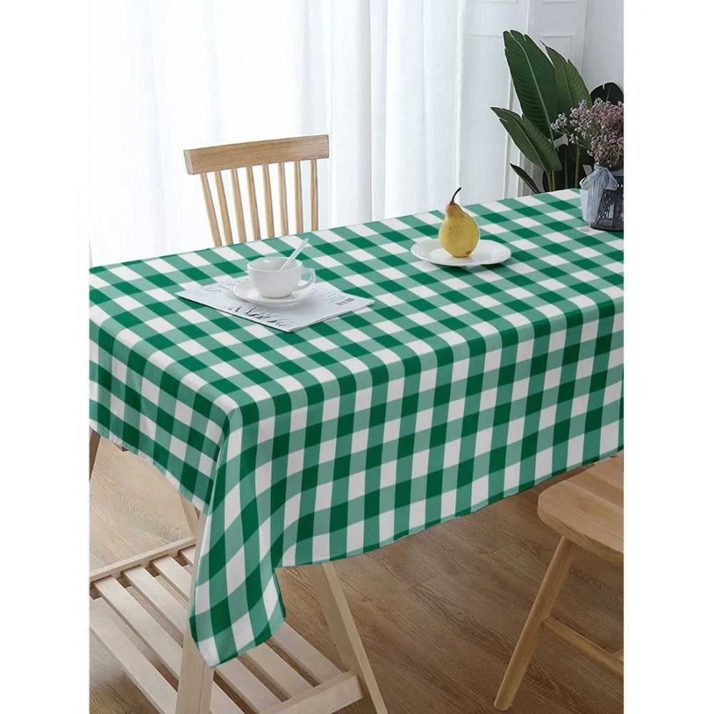 Clasymist Checked Cotton Checks Table Cloth (Light Green)