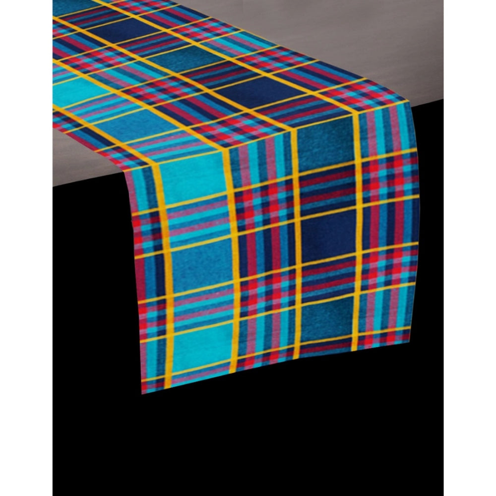 Clasymist Checked Cotton Table Runners (Multicolor)