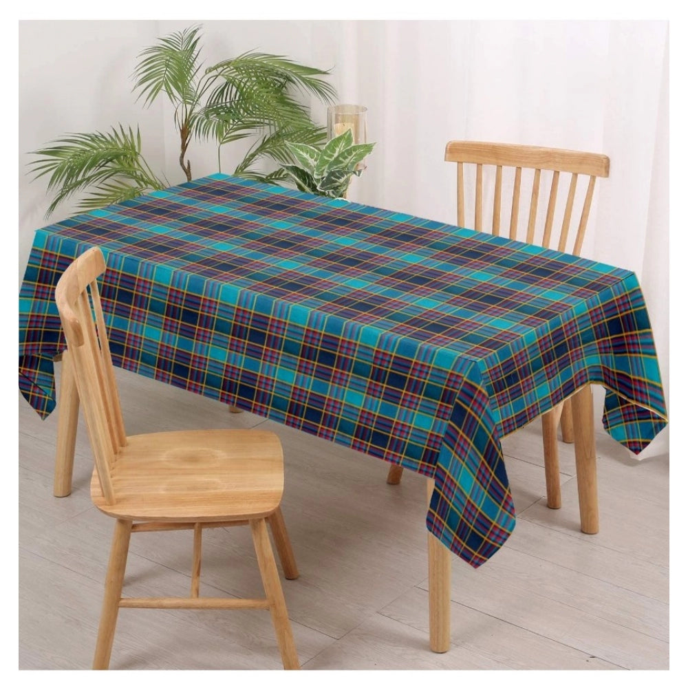 Clasymist Checked Cotton Checks Table Cloth (Multicolor)