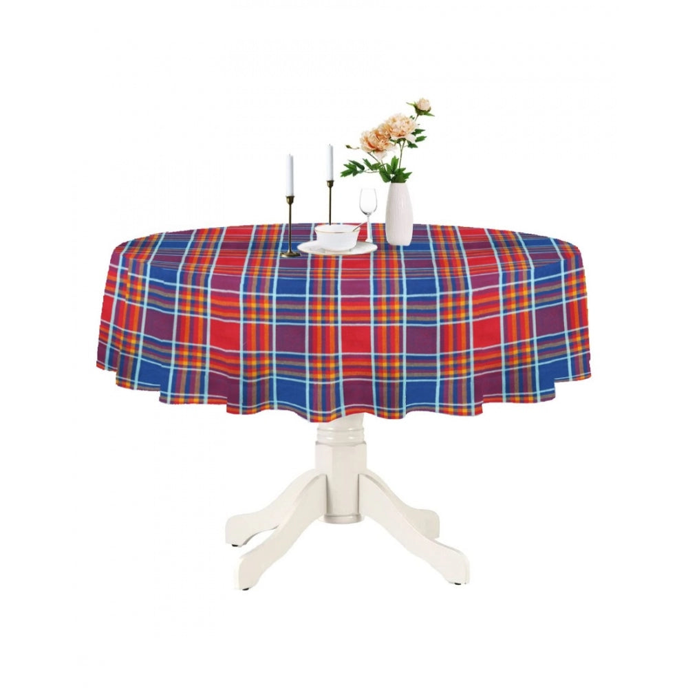 Clasymist Checked Cotton Checks Table Cloth (Multicolor)