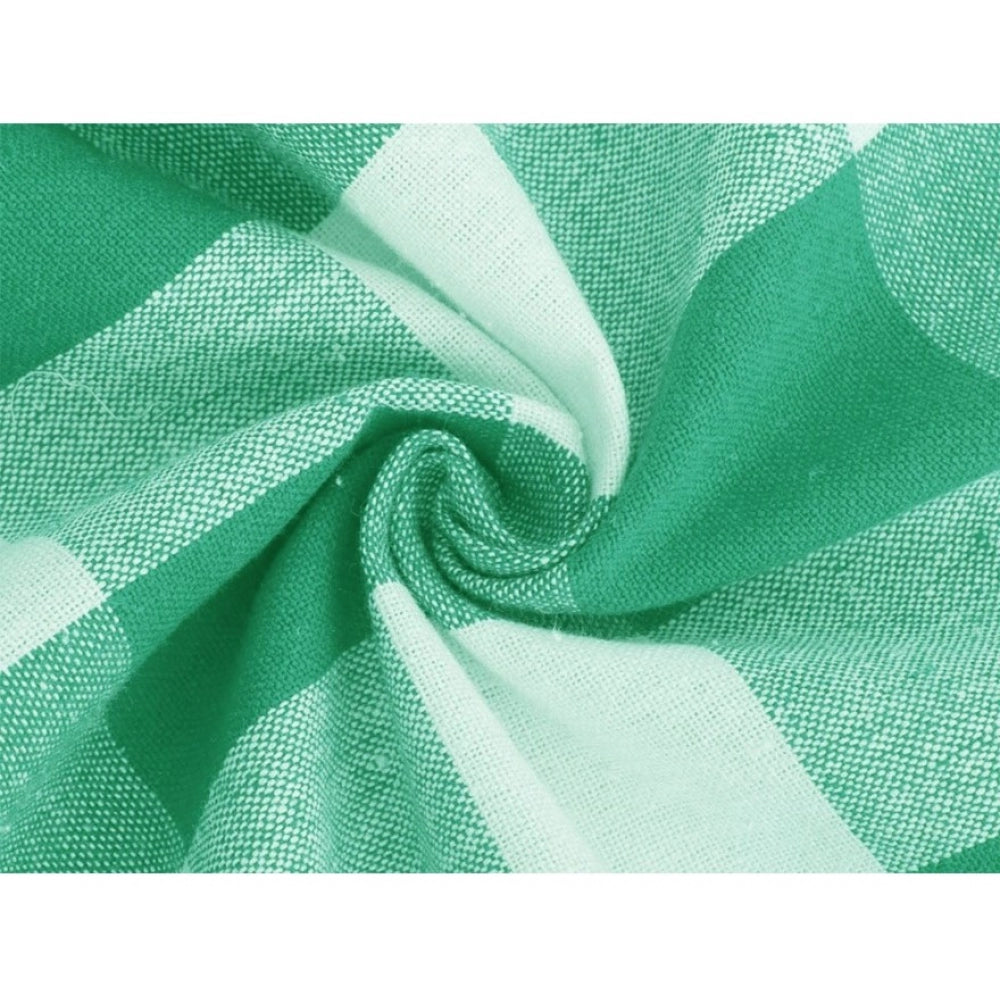 Clasymist Checked Cotton Checks Table Cloth (Green)