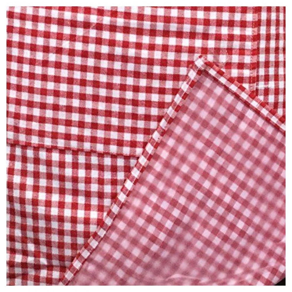 Clasymist Checked Cotton Aprons (Red)