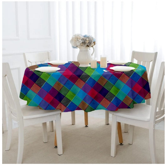 Clasymist Checked Cotton Checks Table Cloth (Multicolor)