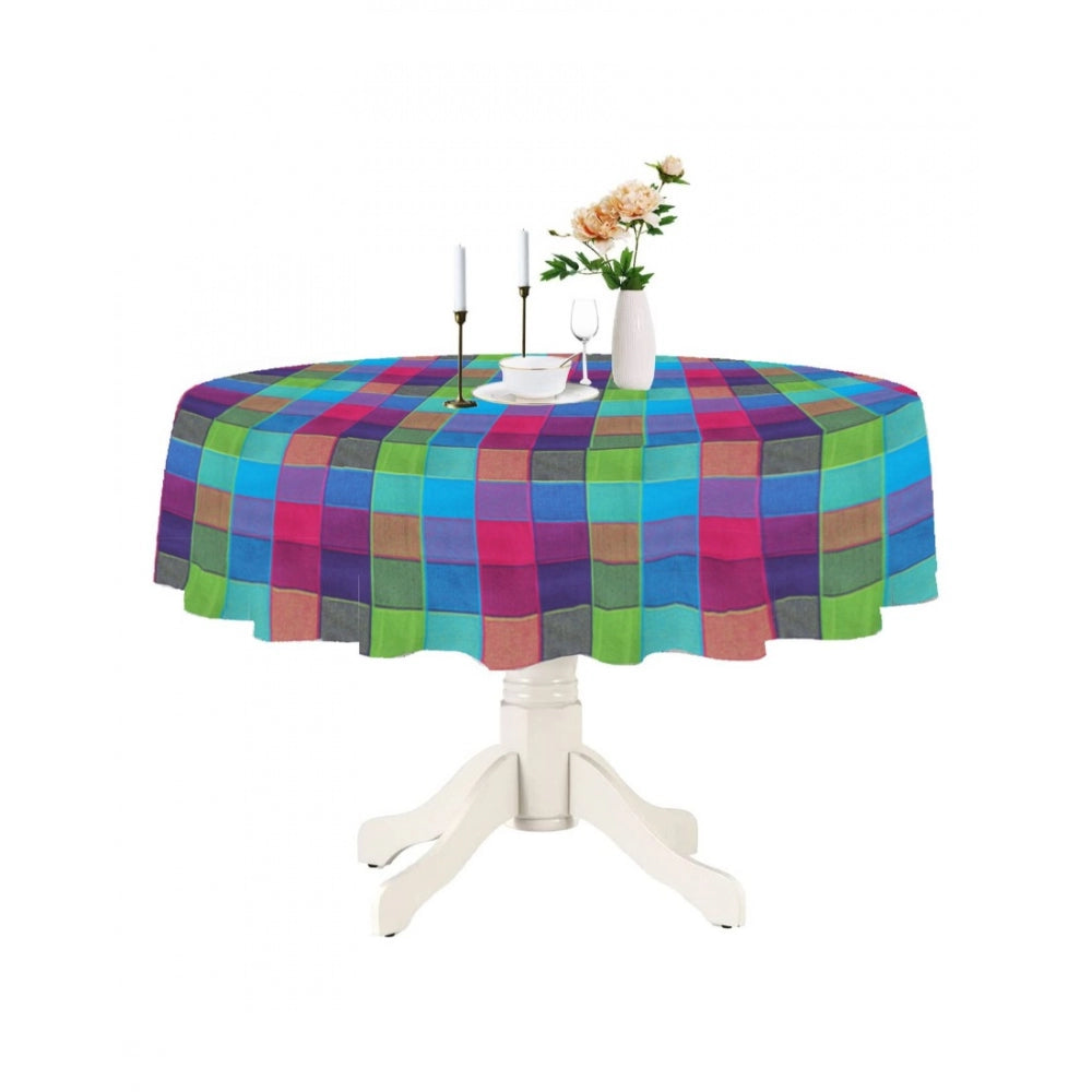 Clasymist Checked Cotton Checks Table Cloth (Multicolor)