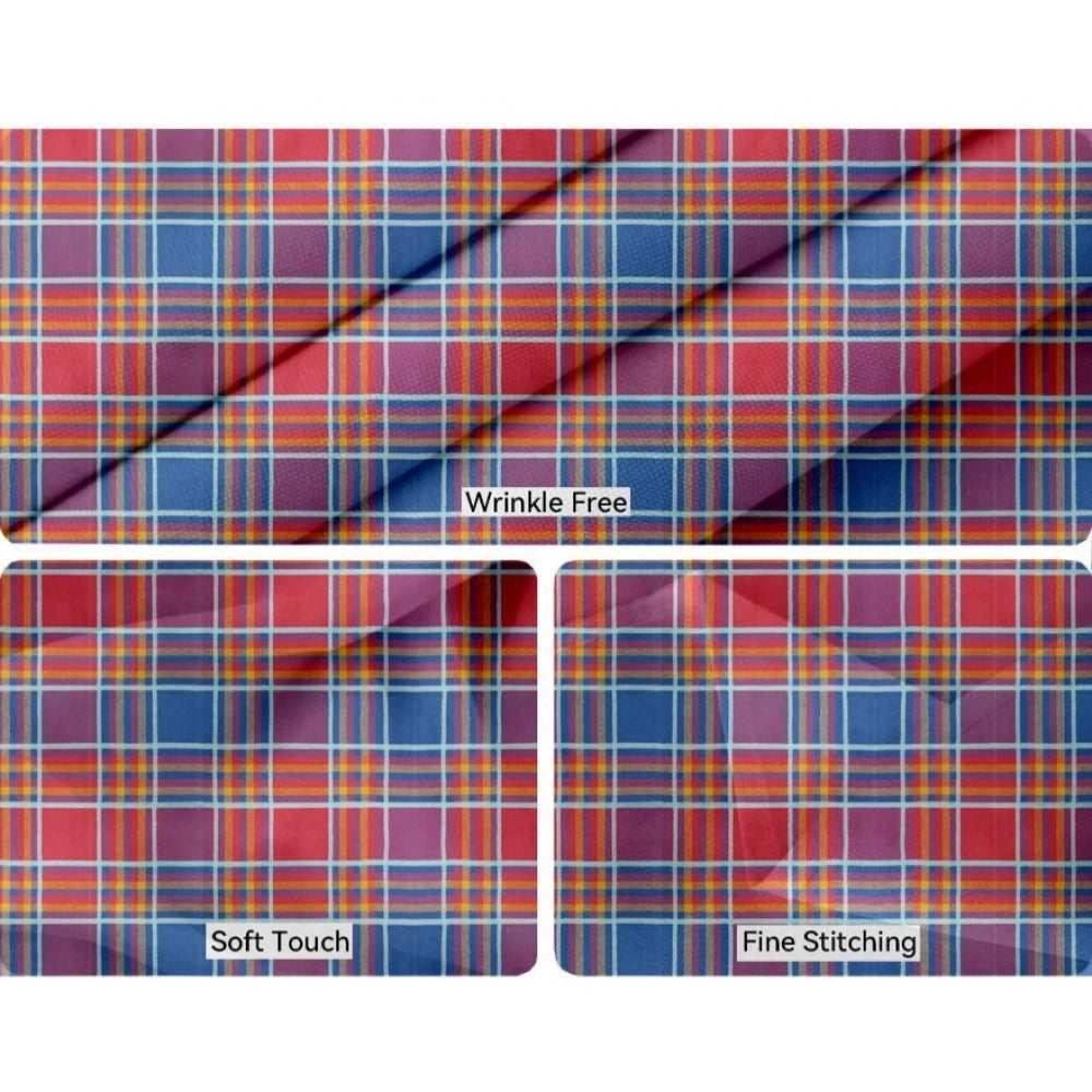 Clasymist Checked Cotton Checks Table Cloth (Multicolor)